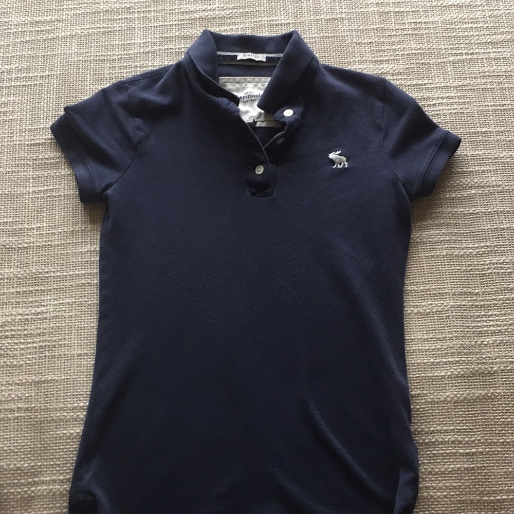 Abercrombie navy blue polo shirt